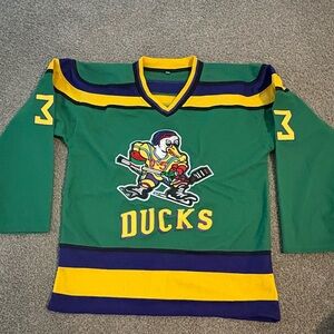 Green Mighty Ducks Hockey Jersey - Greg Goldberg